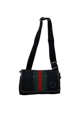 Gucci Shoulder Bag Interlocking Sherry Black Green Red